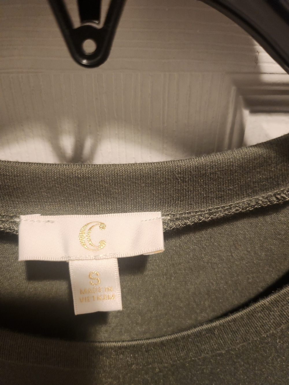 C Crewneck Women’s Top in Olive Green